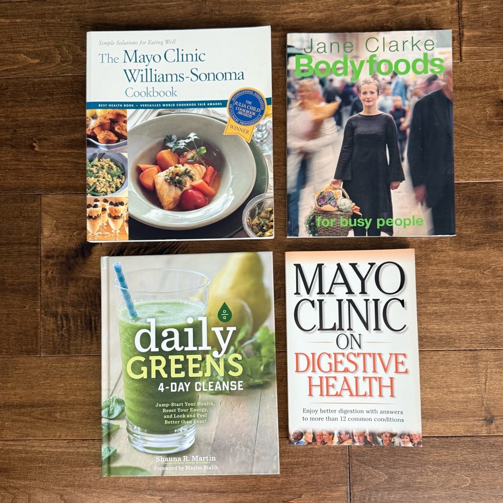 Set of Health and Wellness Cookbooks